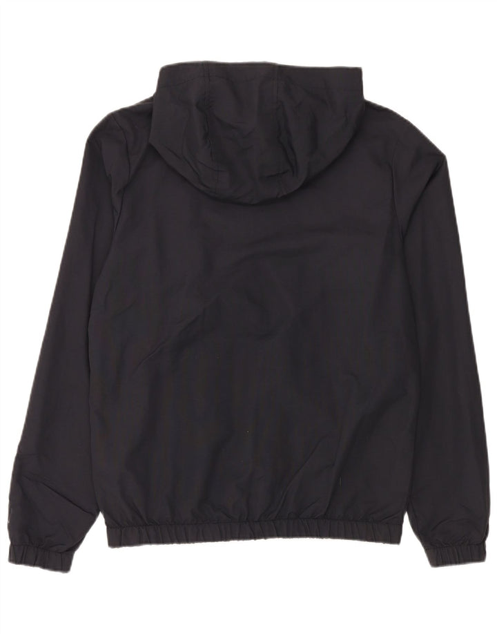 Felpa con cappuccio grafica da uomo Ellesse con zip e collo piccolo nero in poliammide