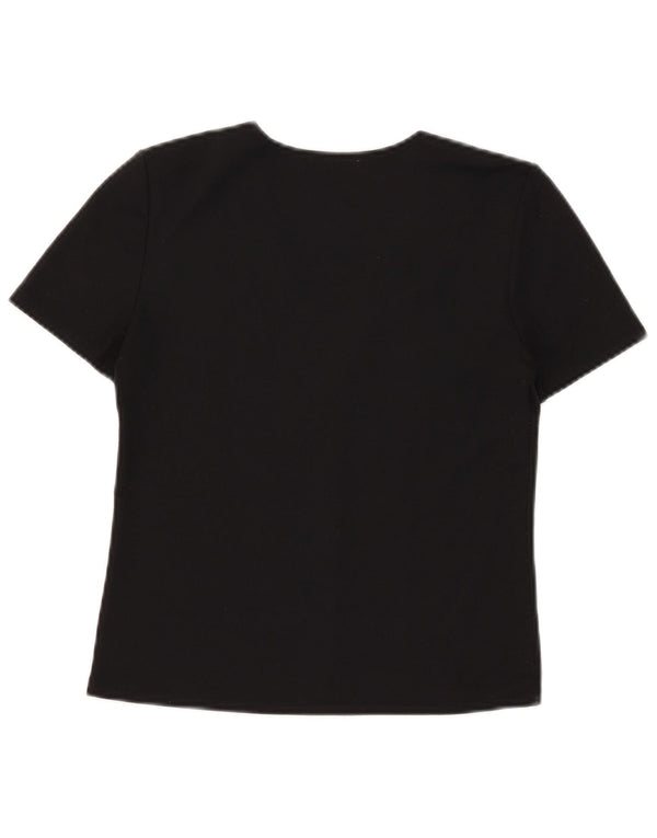 T-shirt corta Zara Trafaluc da donna UK 14 media nera