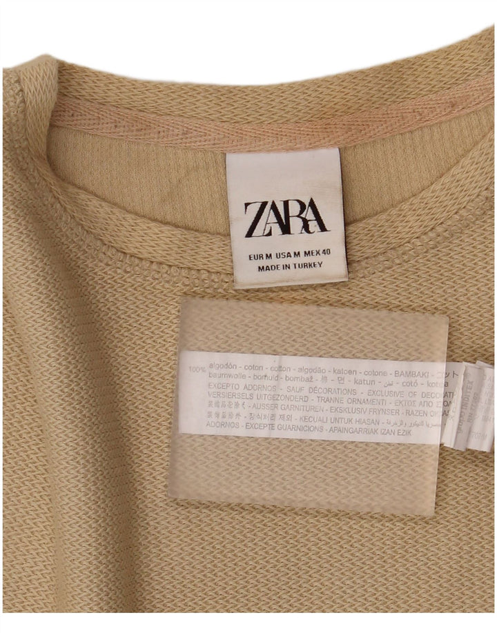 T-shirt Zara da uomo Top in cotone kaki medio