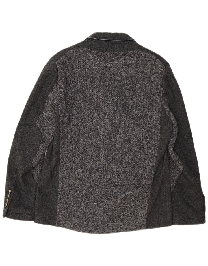 Giacca blazer da uomo a 3 bottoni HUGO BOSS EU 50 Large Grey Herringbone