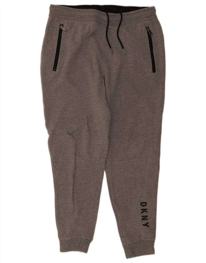 Dkny Pantaloni da tuta con grafica da uomo Joggers Cotone mélange grigio medio
