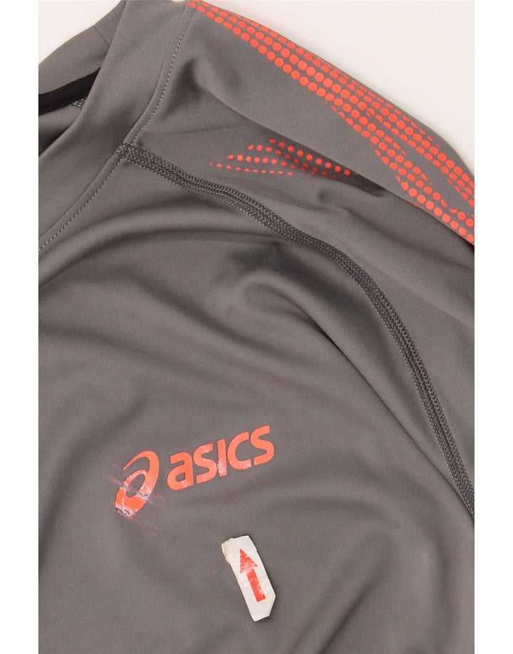 T-shirt grafica da uomo Asics Top XL grigio poliestere sportivo