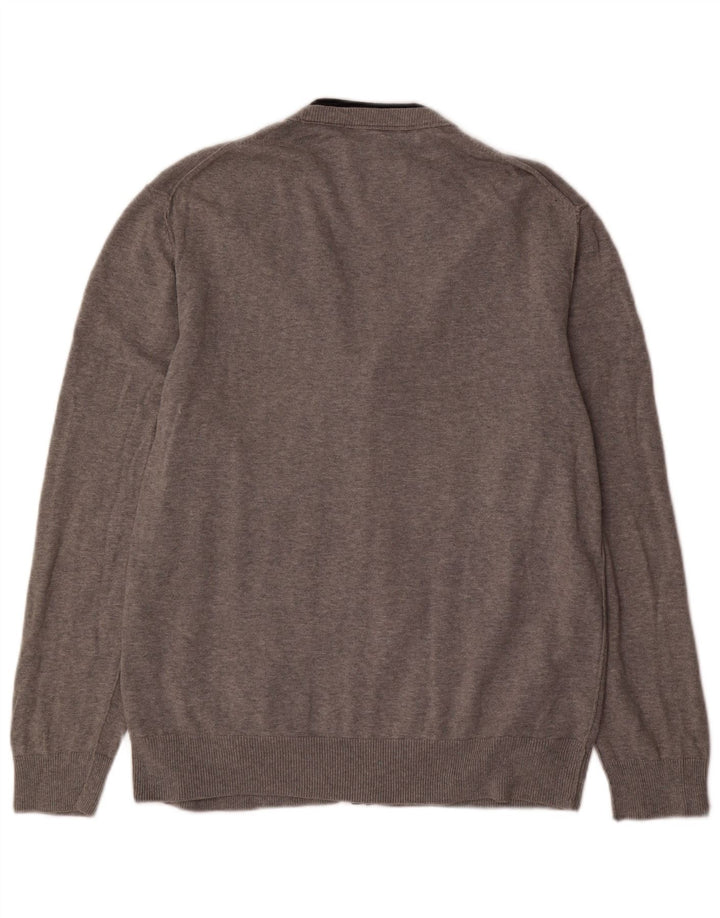 Maglione cardigan da uomo French Connection XL in cotone grigio