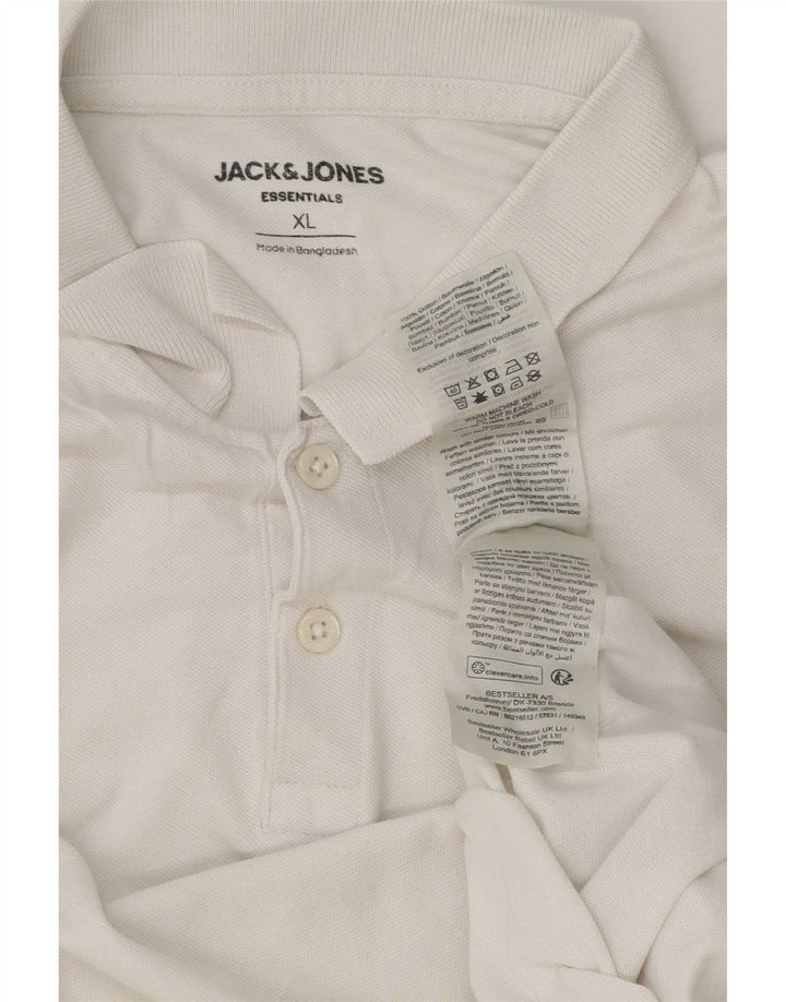 Polo da uomo Jack & Jones XL in cotone bianco