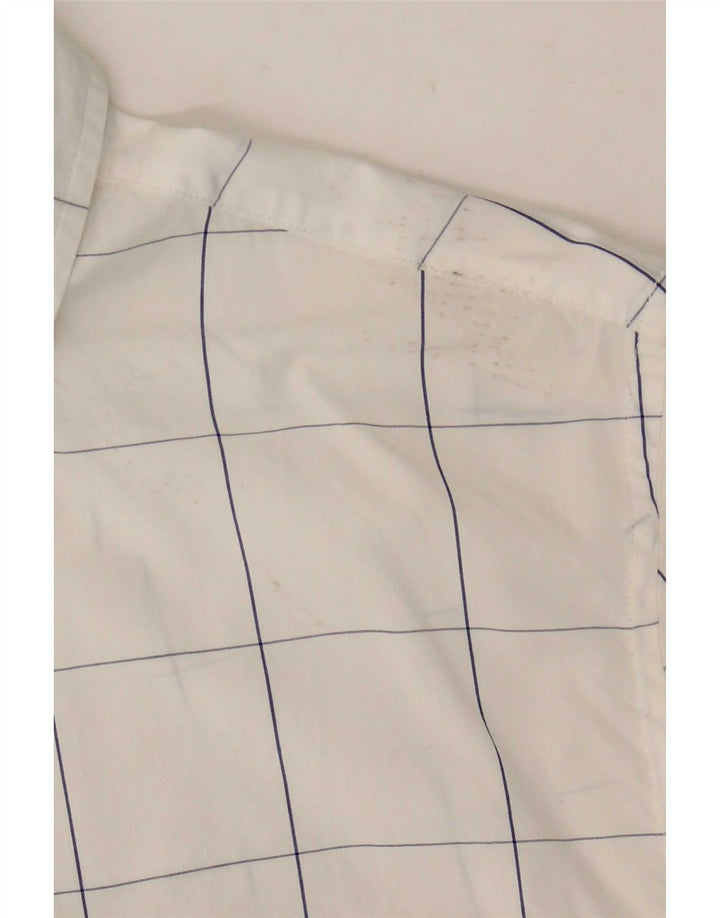 Camicia da uomo Tommy Hilfiger in cotone a quadri bianchi medi