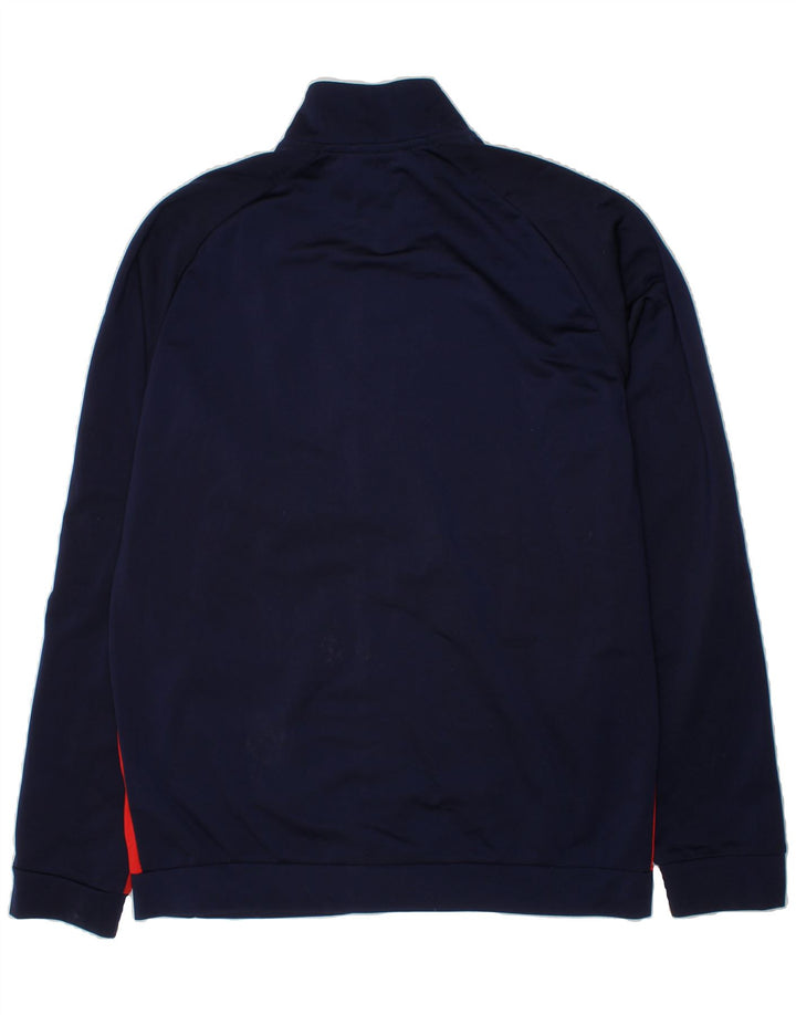 PUMA Boys Graphic Tracksuit Top Jacket 15-16 Years Navy Blue Colourblock Vintage Puma and Second-Hand Puma from Messina Hembry 