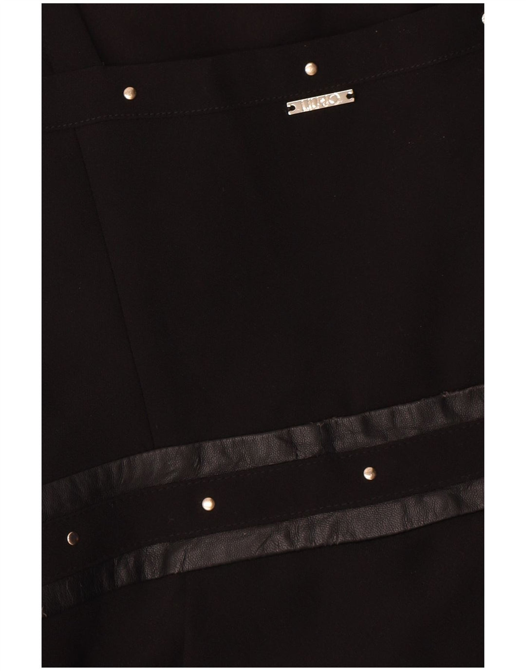 Abito Donna Liu Jo a Trapezio Senza Maniche IT 40 Small Nero Poliestere