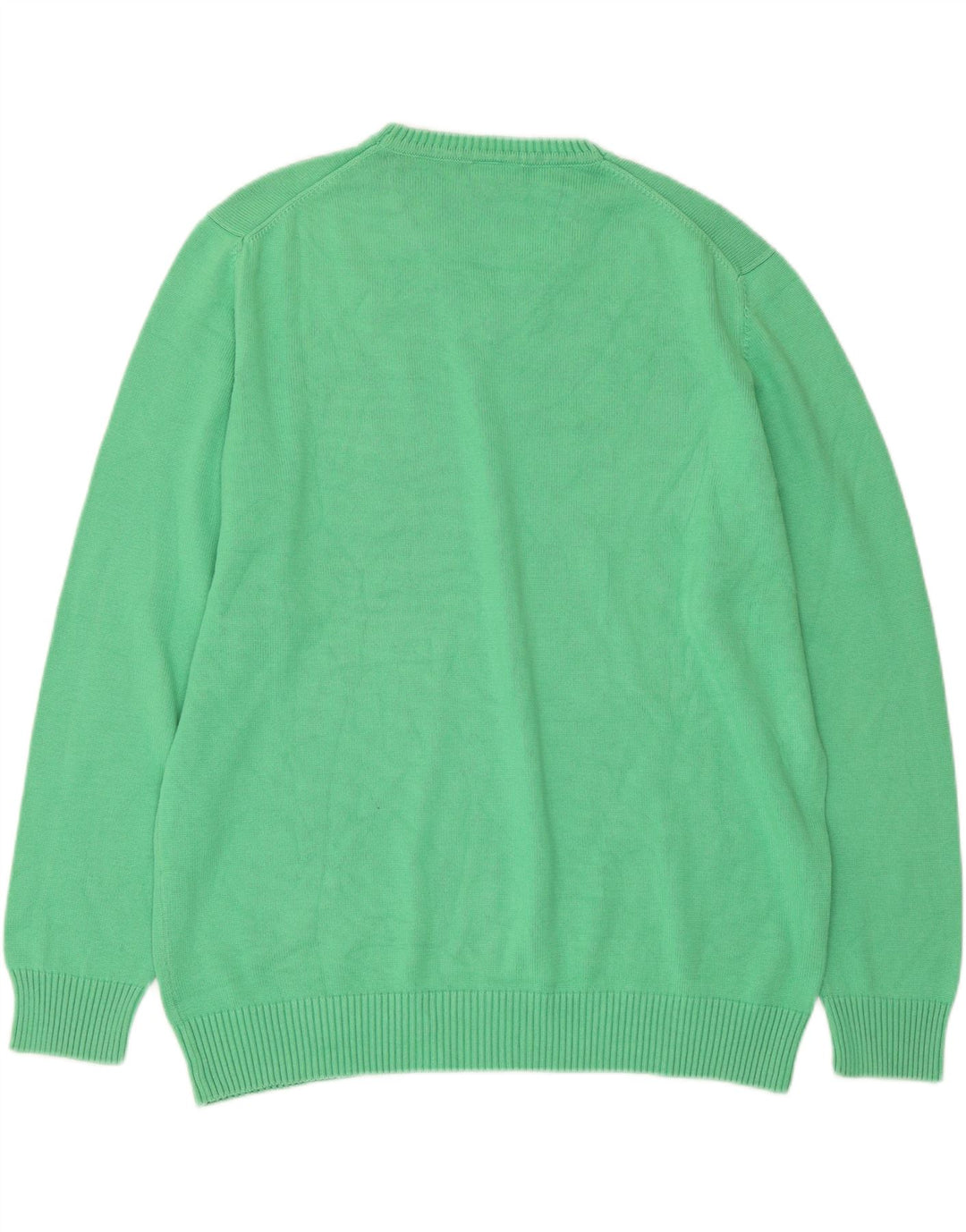 LACOSTE Maglione da uomo con scollo a V taglia 7 2XL cotone verde