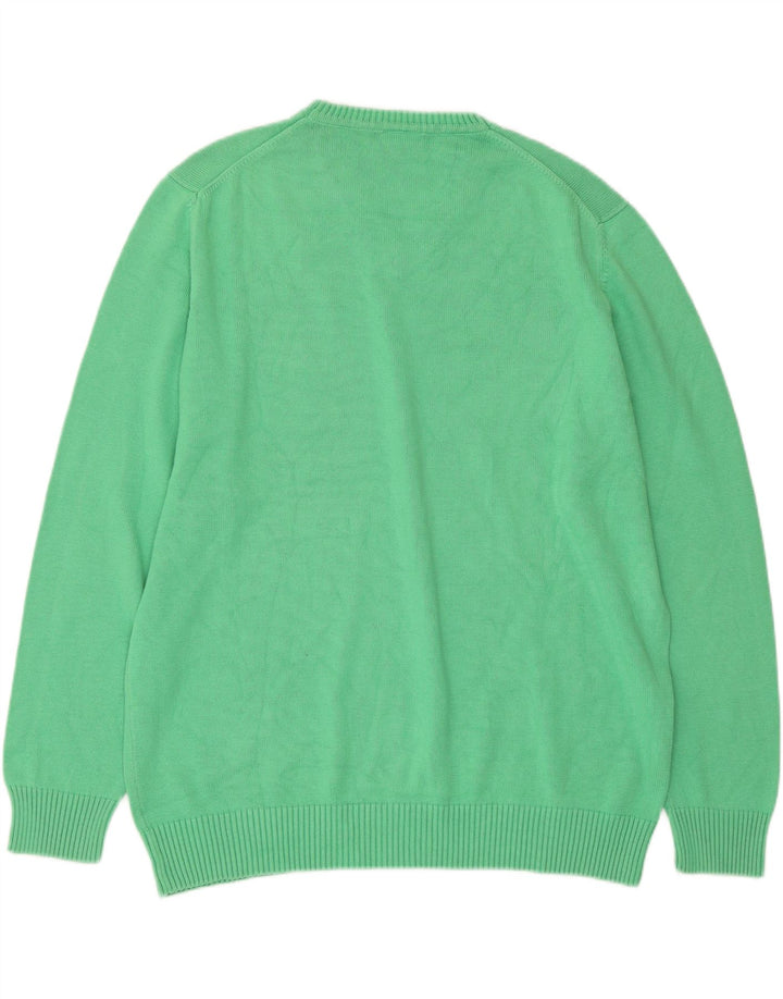 LACOSTE Maglione da uomo con scollo a V taglia 7 2XL cotone verde