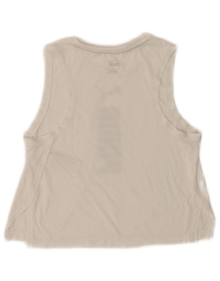 Canotta grafica corta da donna Puma UK 6 XS poliestere bianco