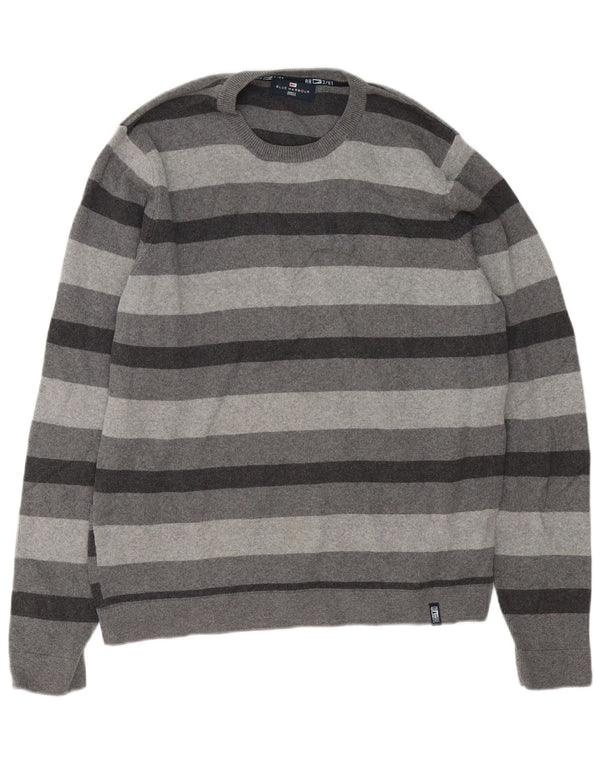 Maglione maglione girocollo da uomo Marks & Spencer blu Harbour grande grigio