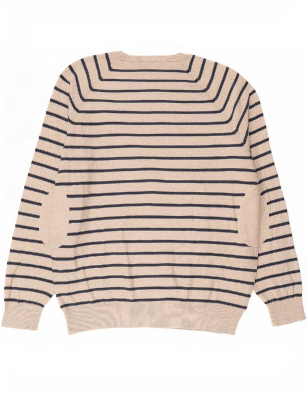 Marks & Spencer Maglione da uomo con scollo a barca a righe grandi grigie
