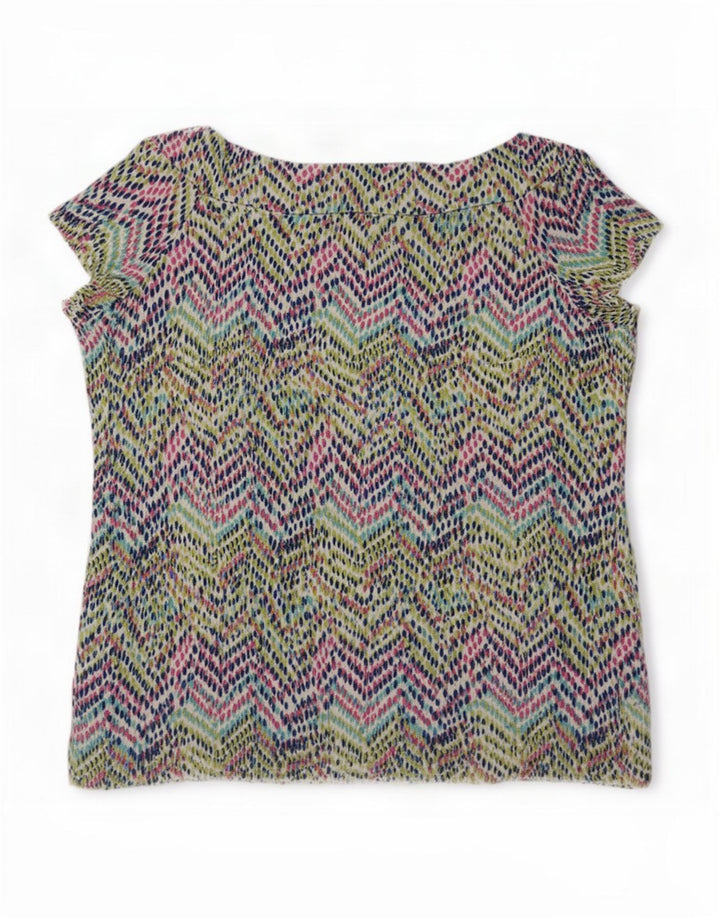 Top camicetta da donna M&Co UK 12 Viscosa geometrica multicolore media