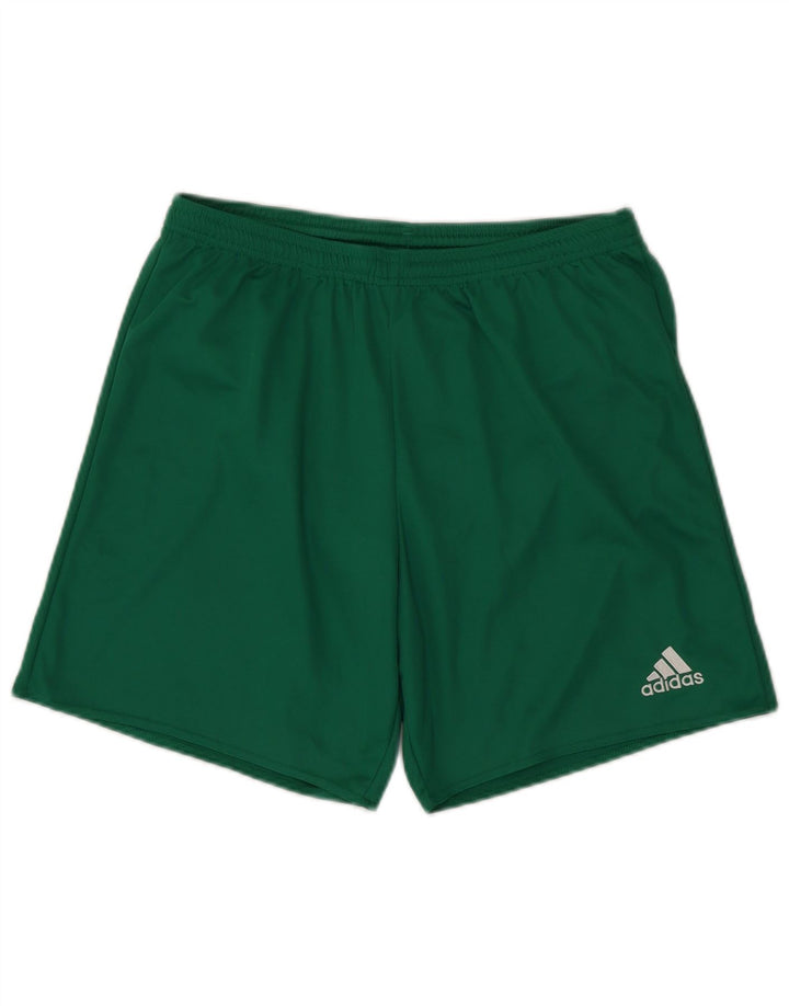 Pantaloncini sportivi Adidas Climalite da uomo di grandi dimensioni in poliestere verde
