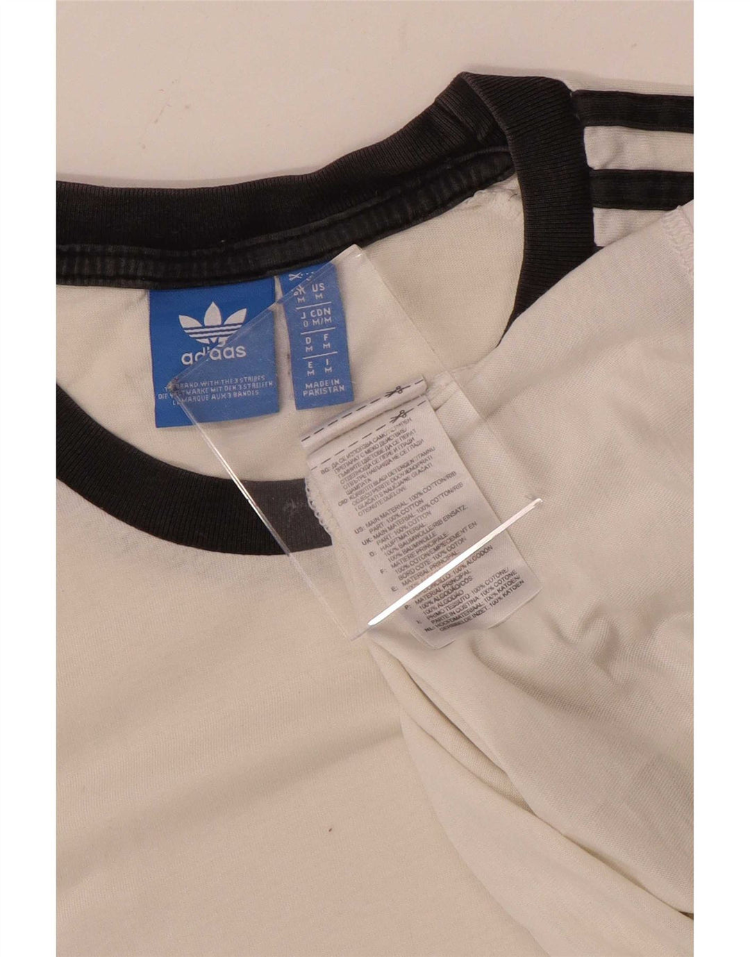 T-shirt da uomo Adidas Top in cotone bianco medio