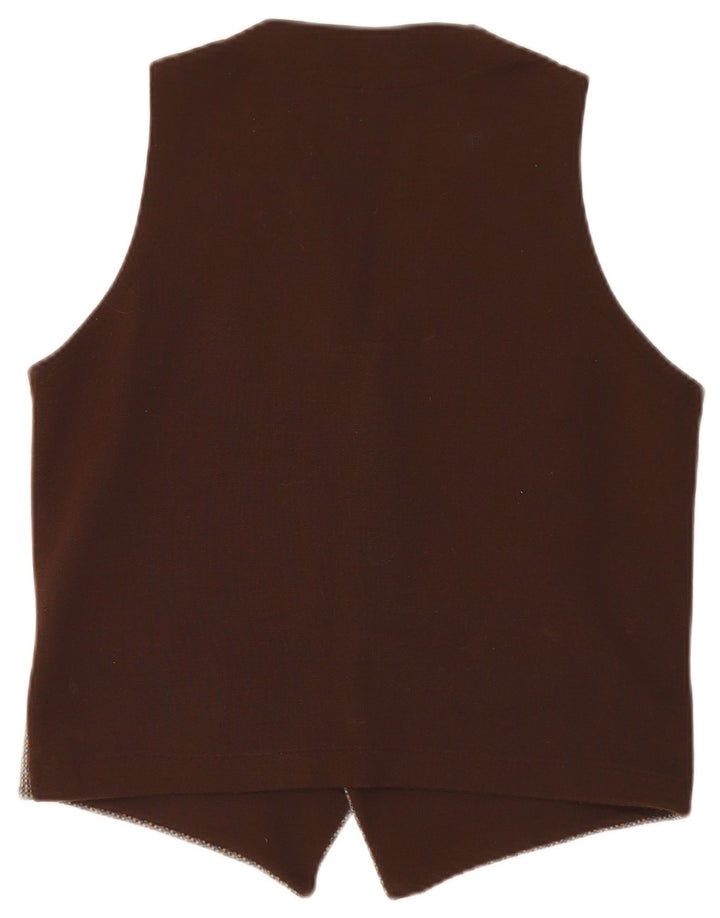 Gilet vintage da uomo marrone medio