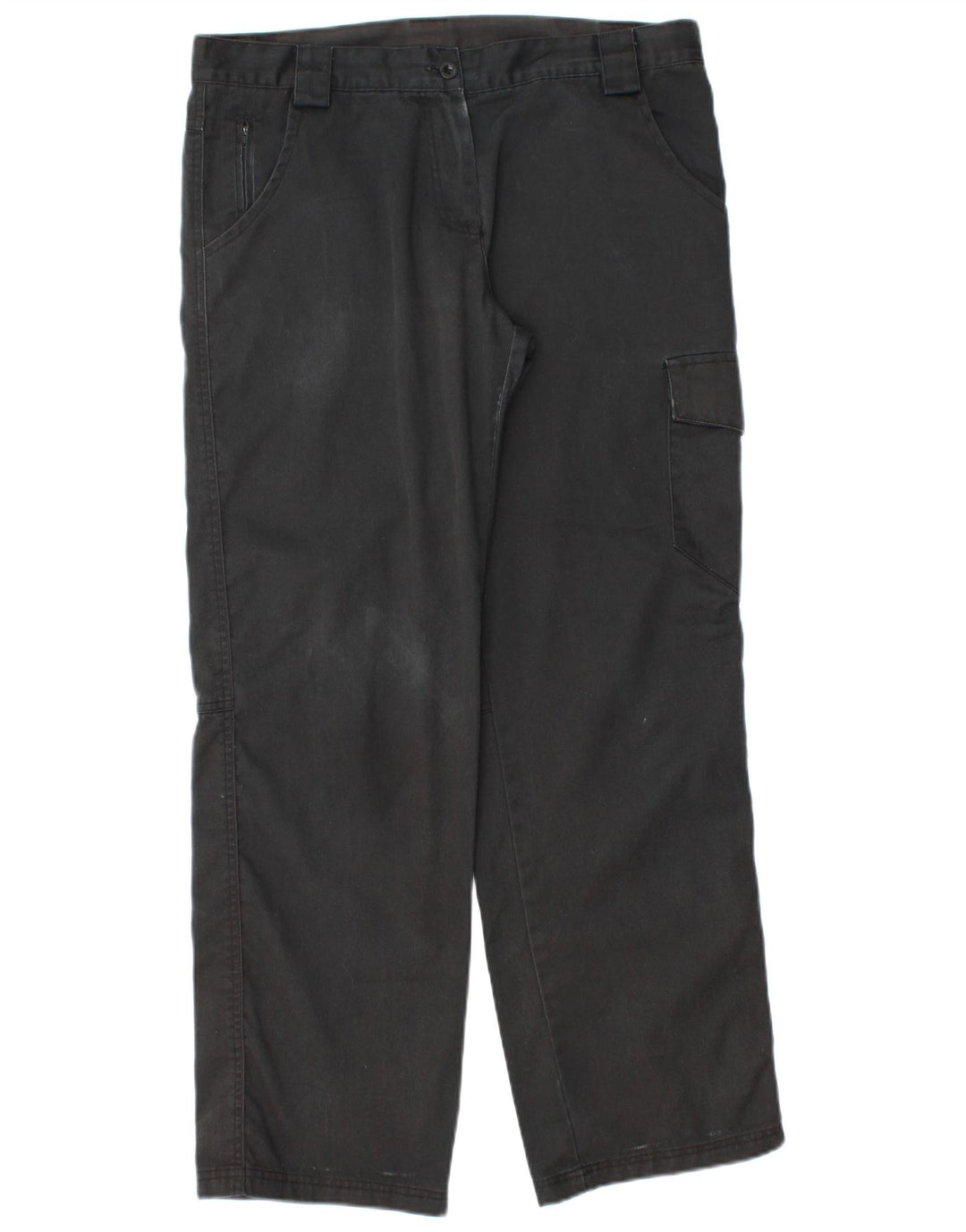 Pantaloni cargo dritti da donna Dickies UK 12 medi W32 L30 cotone nero