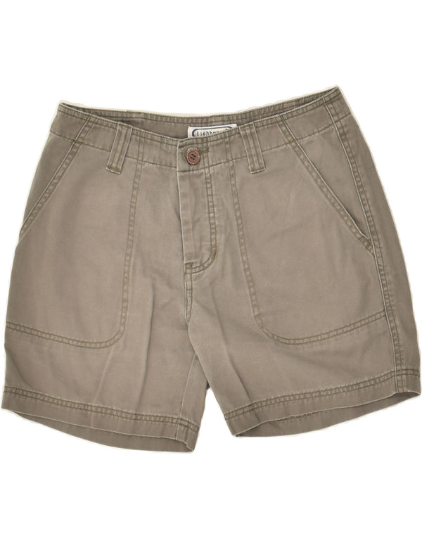 FISHBONE Womens Chino Shorts UK 14 Large W32 Grey Cotton