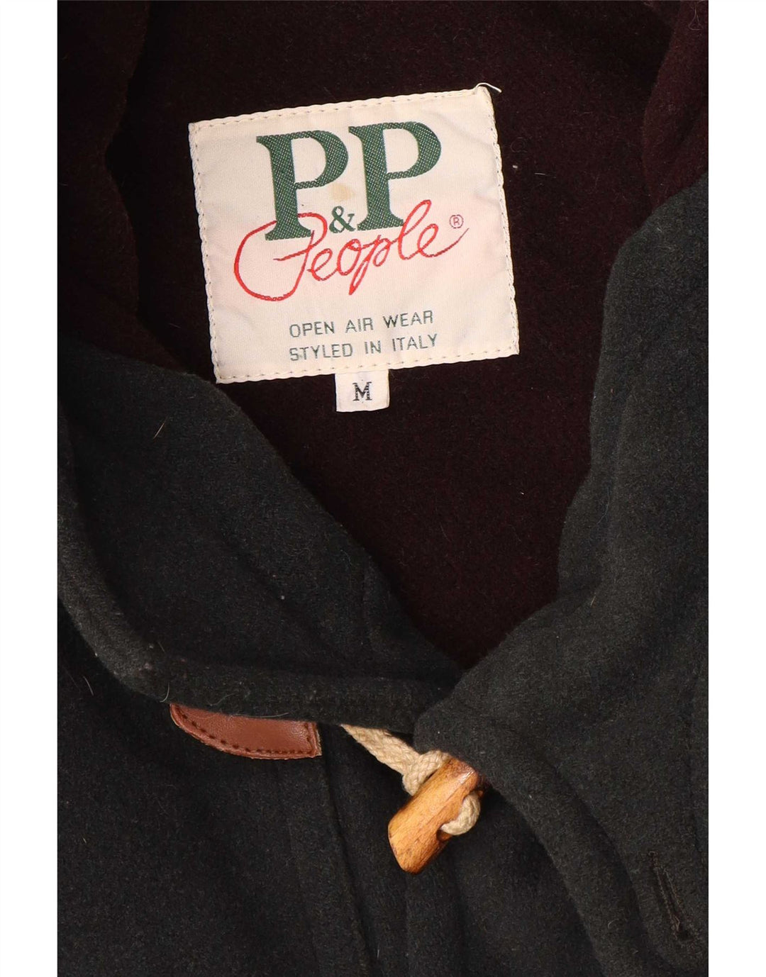 Montgomery con cappuccio da uomo P&P People UK 38 Lana verde medio