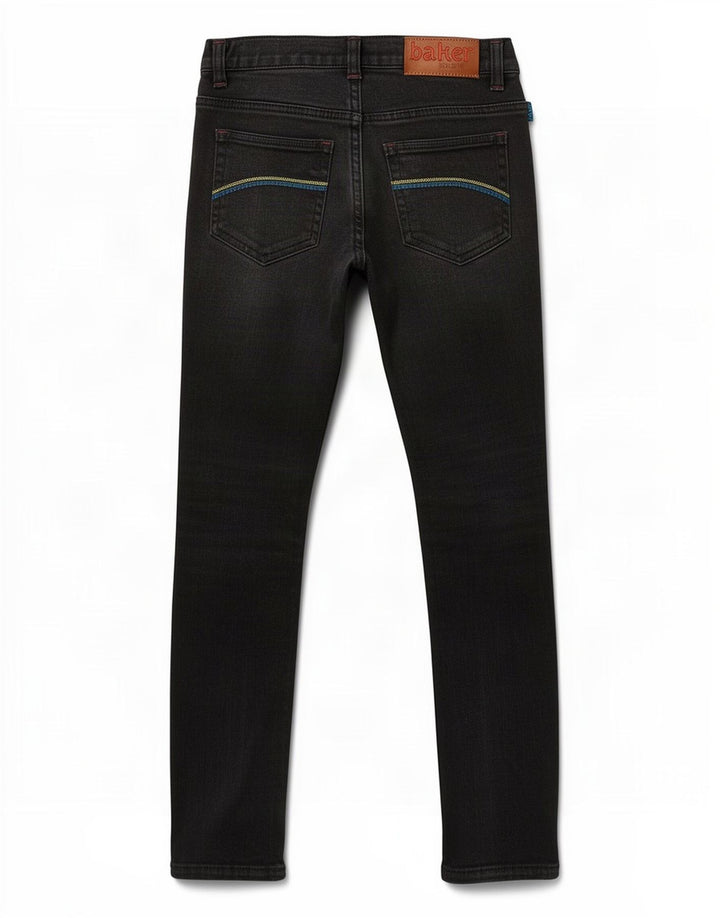 Jeans slim da ragazzo Ted Baker 8-9 anni W24 L22 cotone nero
