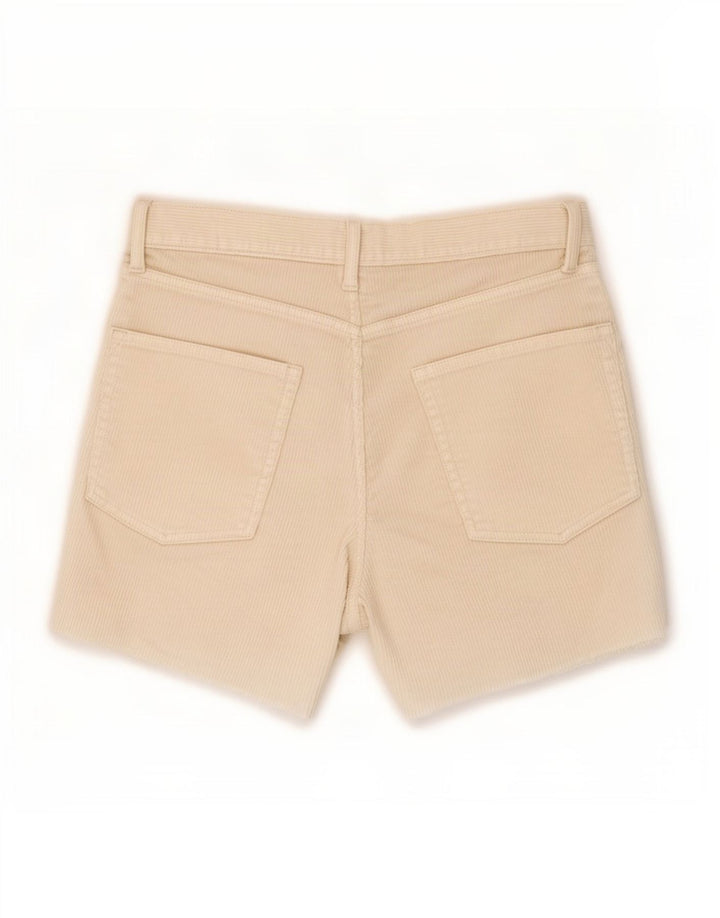 Pantaloncini di velluto a coste da donna Gap medi W28 in cotone bianco sporco