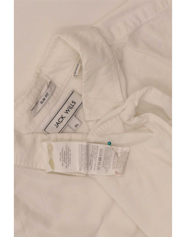 Camicia slim fit da uomo Jack Wills XL in cotone bianco