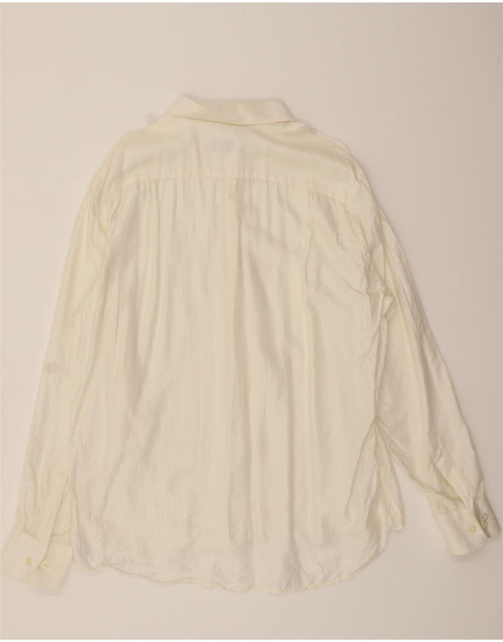 PIERRE CARDIN Mens Shirt XL White Viscose Vintage Pierre Cardin and Second-Hand Pierre Cardin from Messina Hembry 