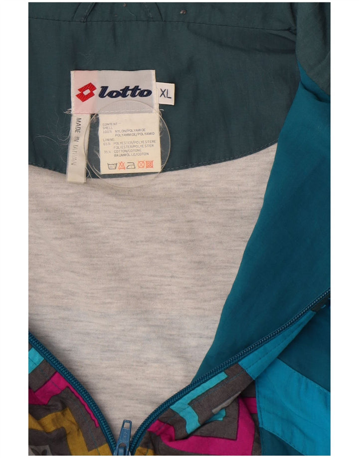 Giacca da tuta da uomo Lotto XL Blu Colourblock in poliammide