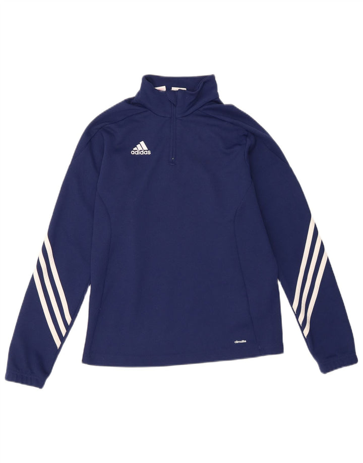 Adidas Ragazzi Climalite Pullover Tuta Top 11-12 anni Large Blu Navy