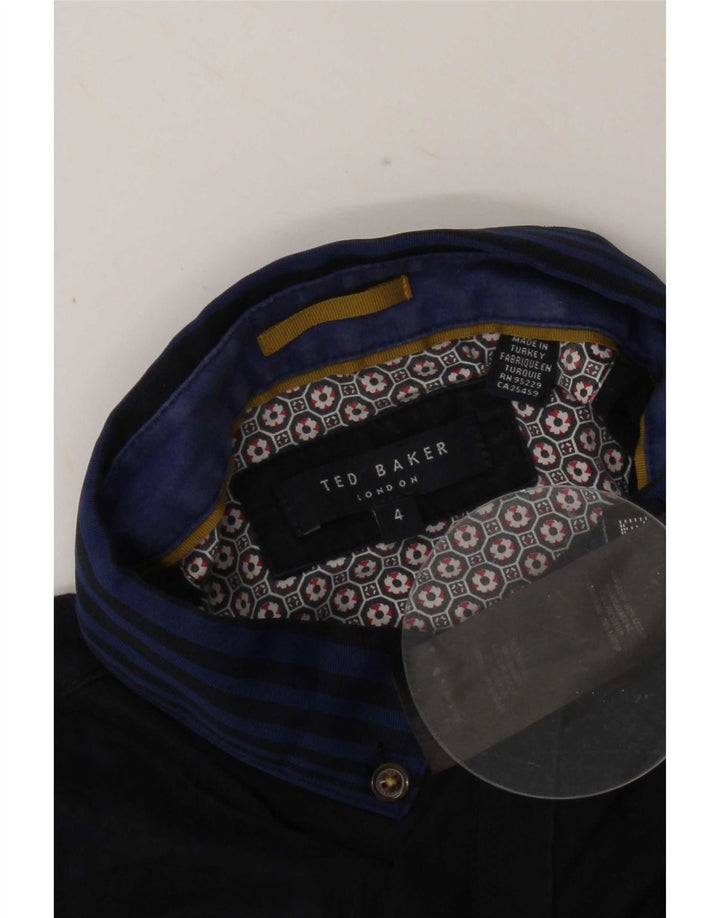 Polo da uomo Ted Baker taglia 4 grande in cotone blu navy