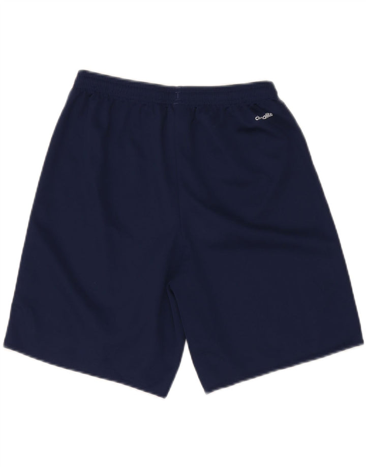 Pantaloncini sportivi ADIDAS da ragazzo Climalite 15-16 anni in poliestere blu navy