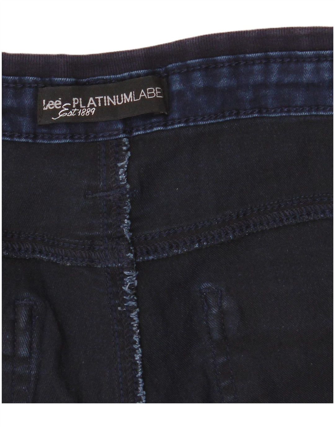 Pantaloncini cargo da uomo in denim con etichetta platino LEE W32 blu navy medio