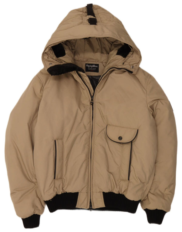Giacca imbottita con cappuccio da uomo Refrigiwear UK 44 2XL Nylon beige