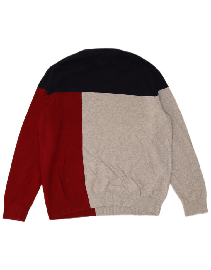 TOMMY HILFIGER Maglione maglione girocollo da uomo XL multicolore color block