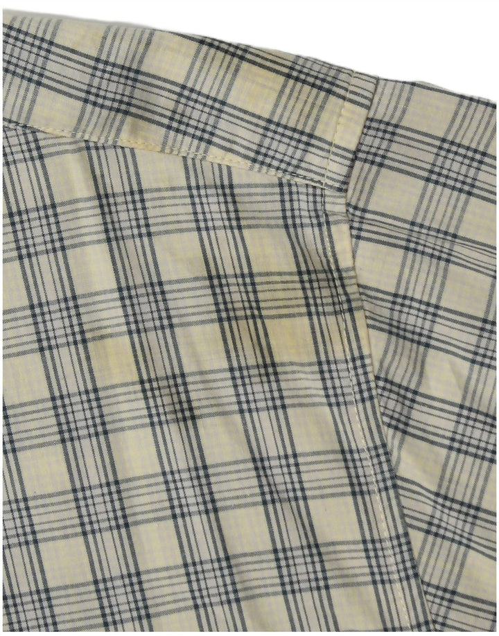 Camicia da uomo a maniche corte Dockers a quadri gialli medi