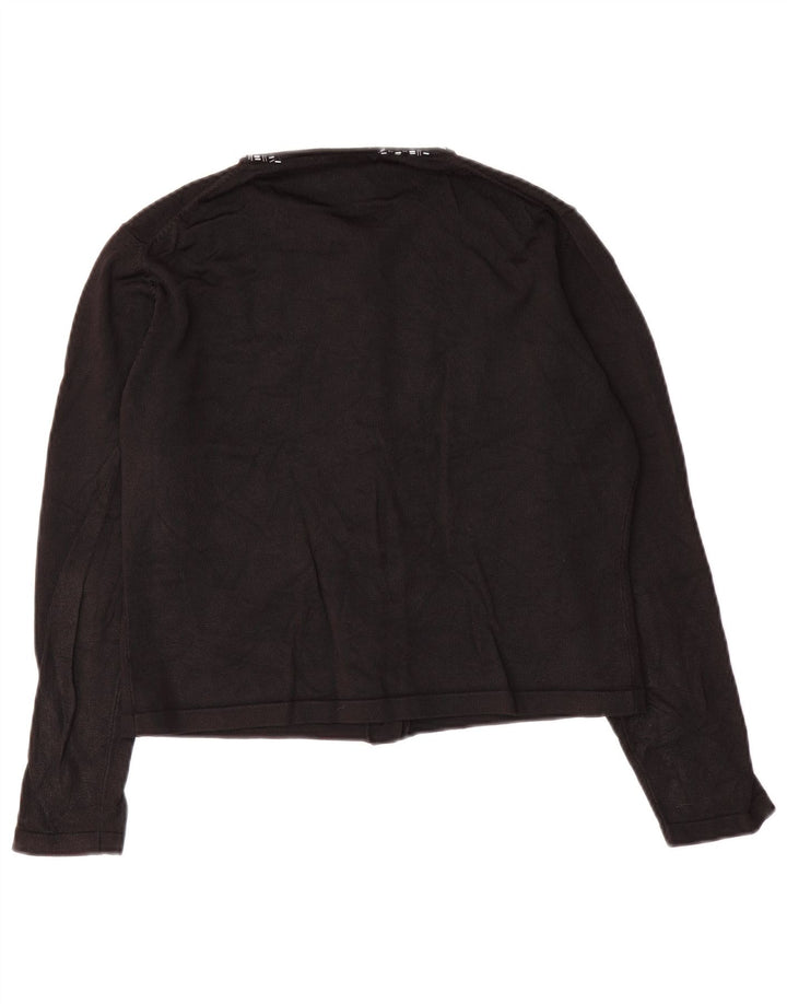 Maglione cardigan corto da donna Marks & Spencer UK 12 medio nero