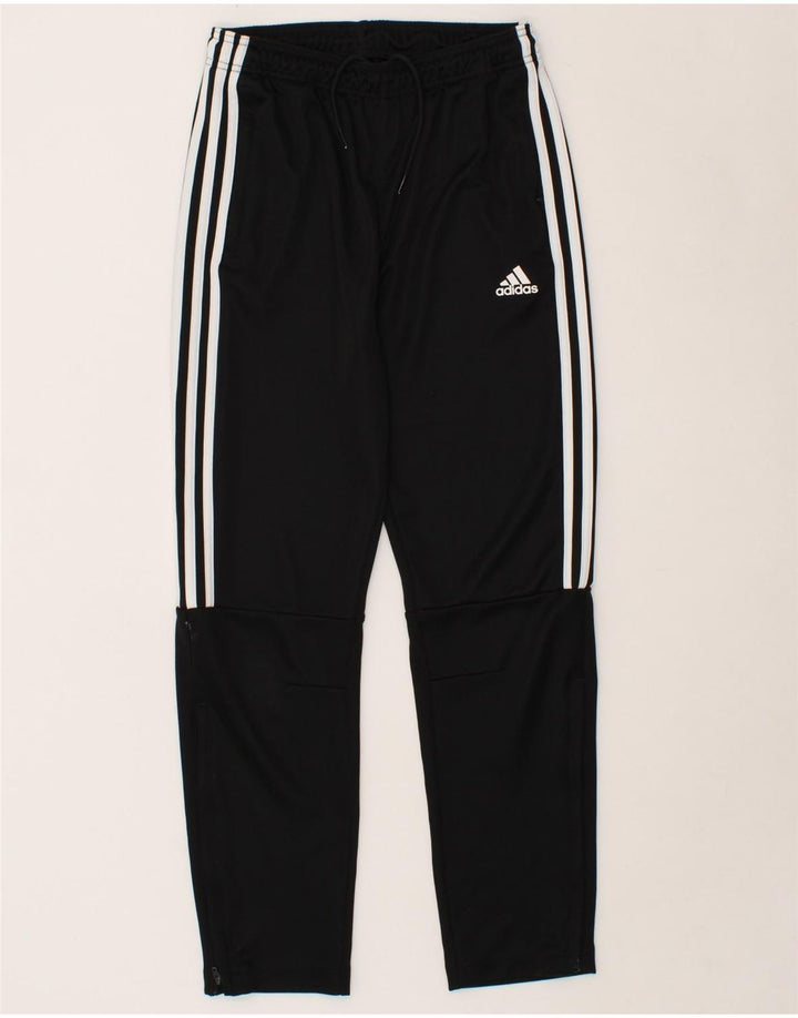 ADIDAS Boys Climalite Tracksuit Trousers 13-14 Years Black Polyester Vintage Adidas and Second-Hand Adidas from Messina Hembry 