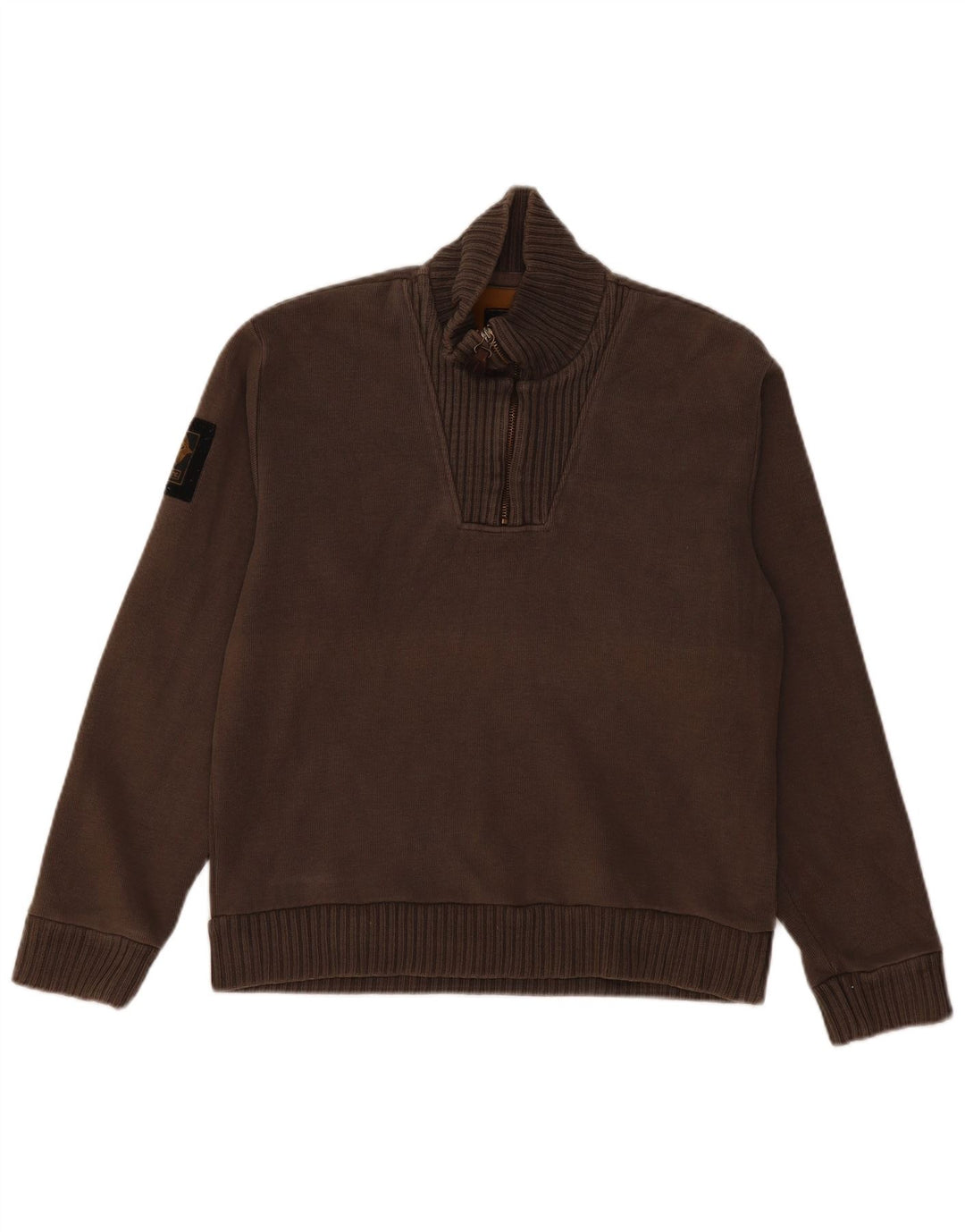 REPLAY Maglione da uomo con collo con zip grigio medio