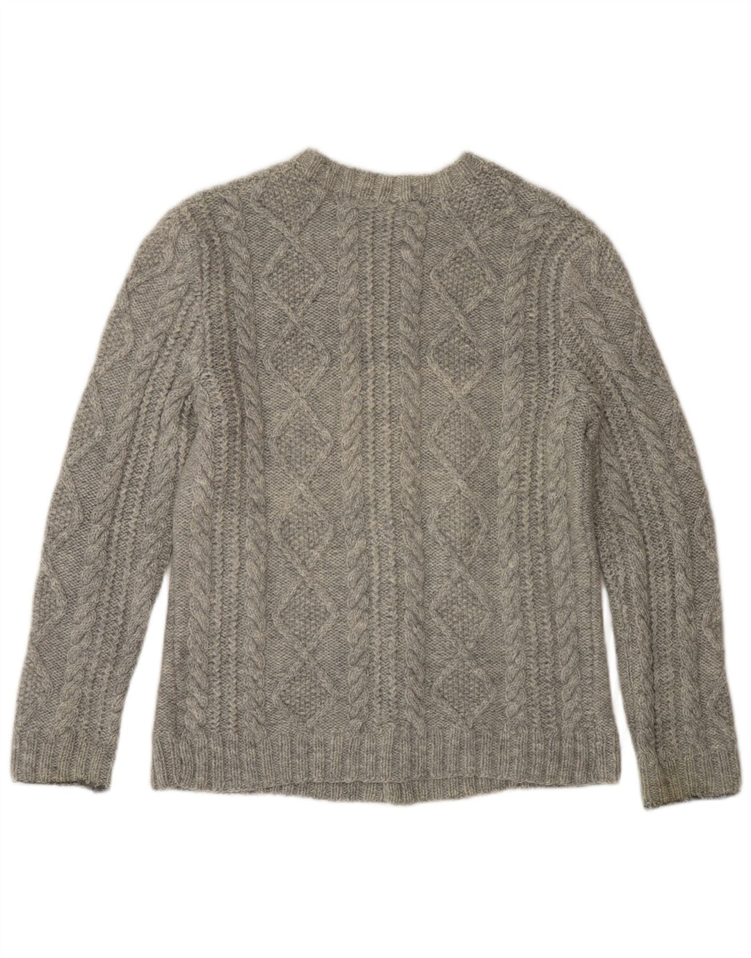 Maglione cardigan da donna VINTAGE UK 10 piccolo grigio