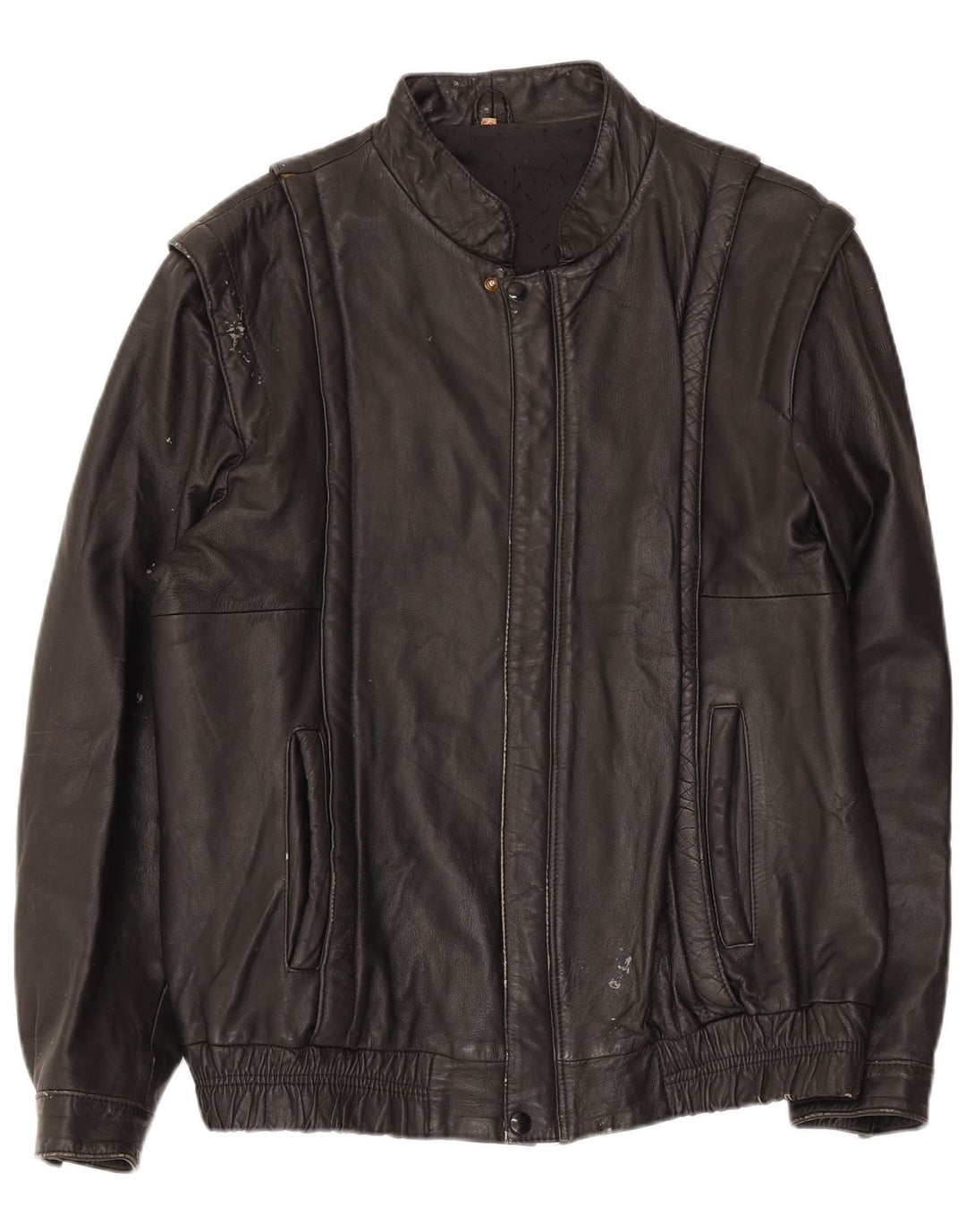 Giacca in pelle vintage da uomo IT 52 XL Nera