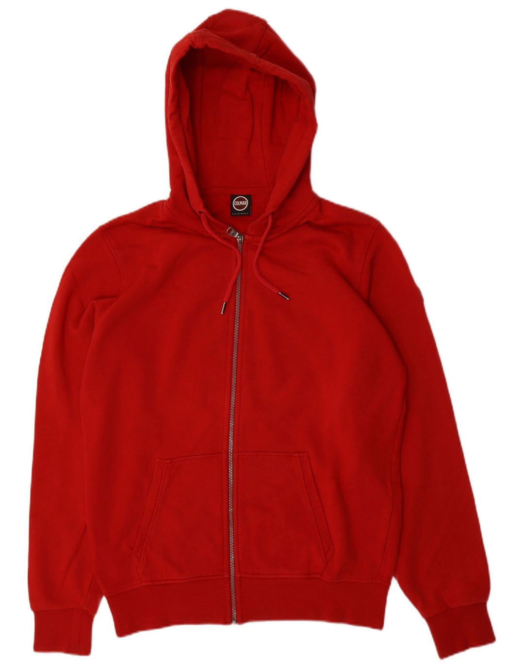 Maglione con cappuccio e zip da uomo Colmar grande in cotone rosso