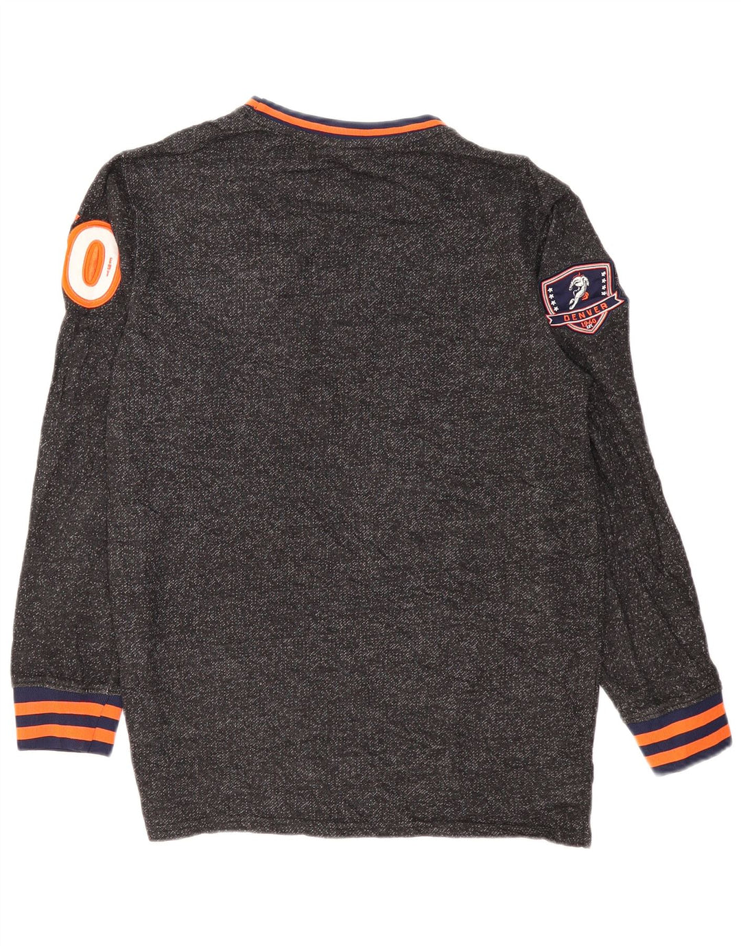 Felpa grafica da uomo NFL Denver Broncos Maglione grigio medio chiazzato