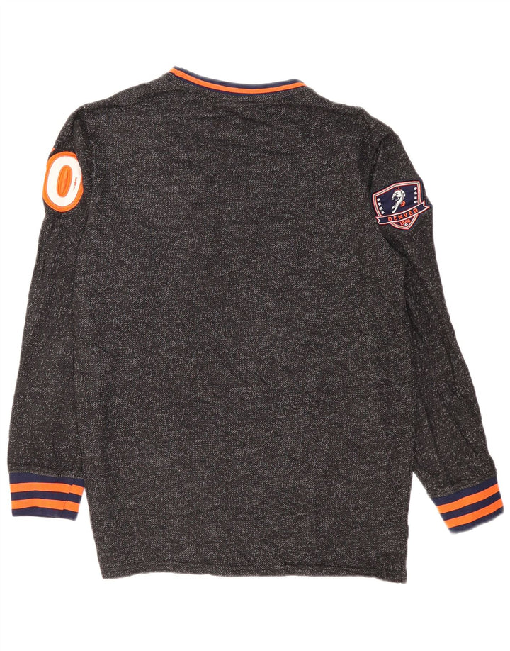 Felpa grafica da uomo NFL Denver Broncos Maglione grigio medio chiazzato