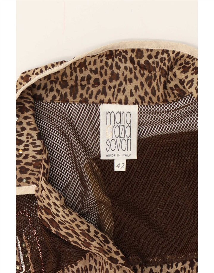 Camicia a maniche corte da donna Maria Grazia Severi IT 42 Marrone medio
