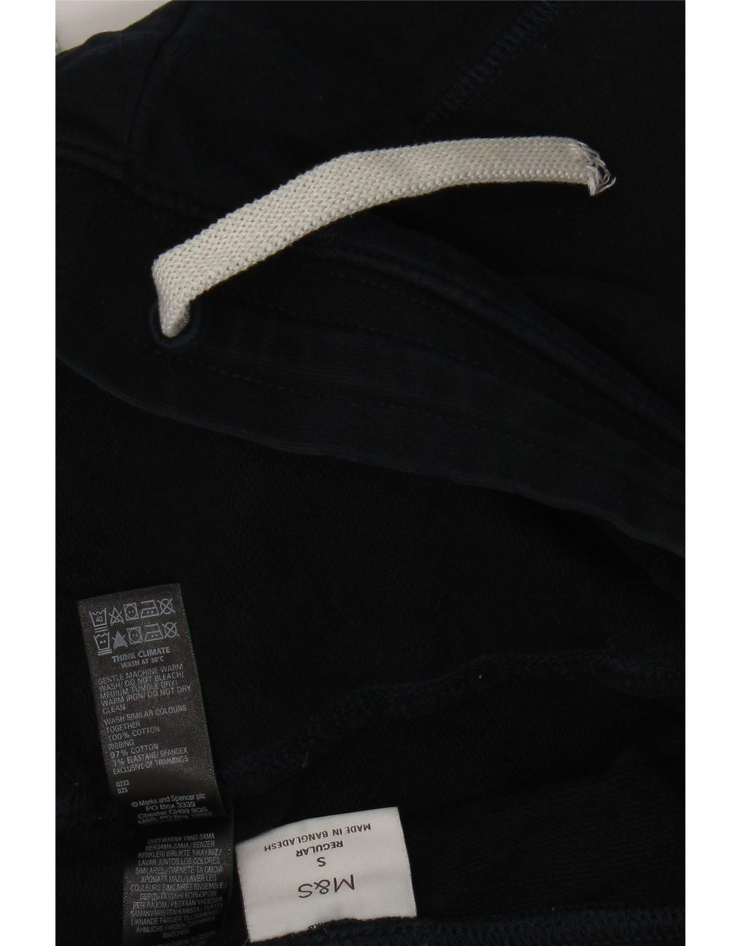 Pantaloni da tuta da uomo Marks & Spencer piccoli in cotone blu navy