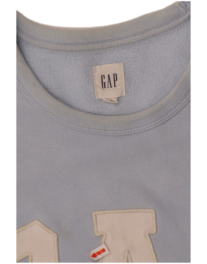 Felpa grafica da uomo Gap Jumper XL in cotone blu