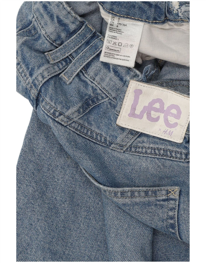 Jeans larghi da donna LEE By H&M a vita alta US 8 medi W32 L25 blu