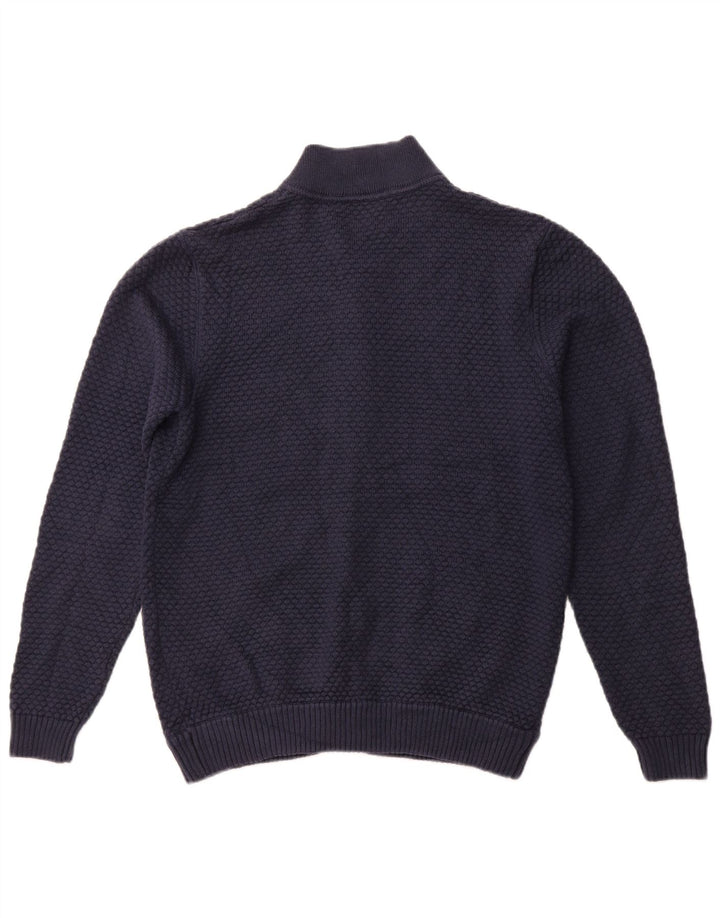 JACK & JONES Maglione cardigan da uomo grande in cotone blu navy