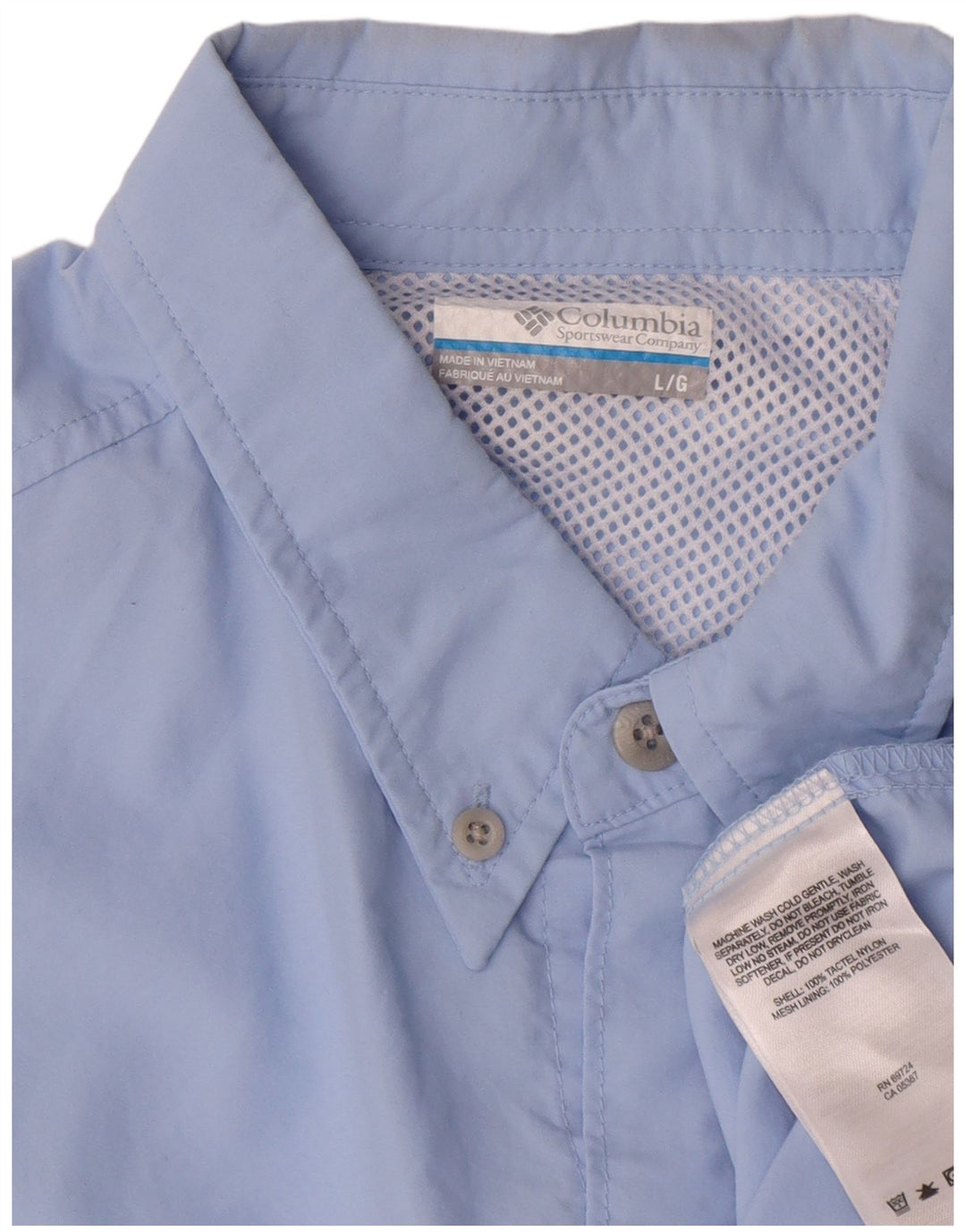 Camicia da uomo Columbia Large in nylon blu