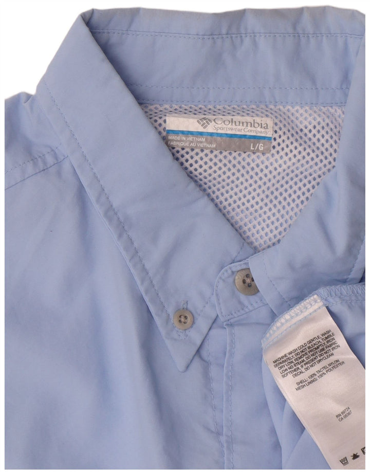 Camicia da uomo Columbia Large in nylon blu